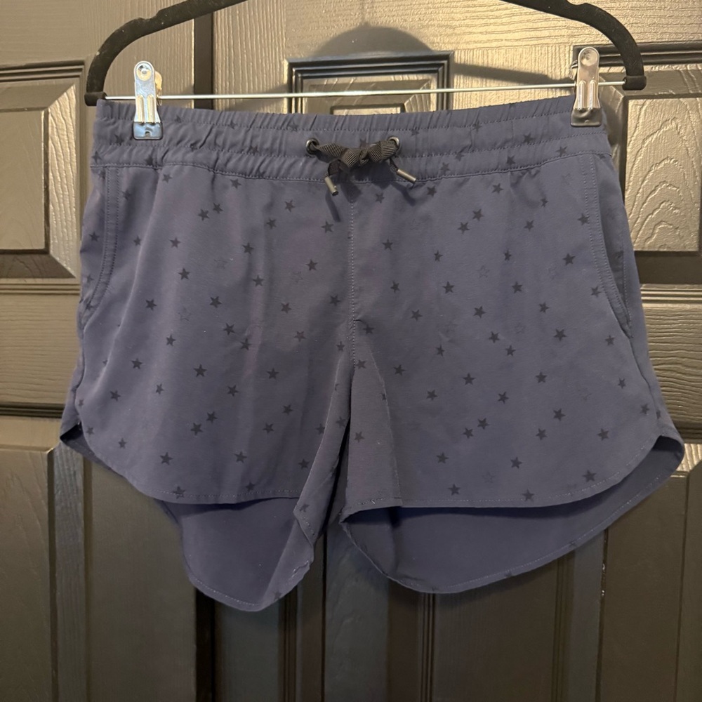 Eddie Bauer Blue Athletic Shorts Star Design Size S